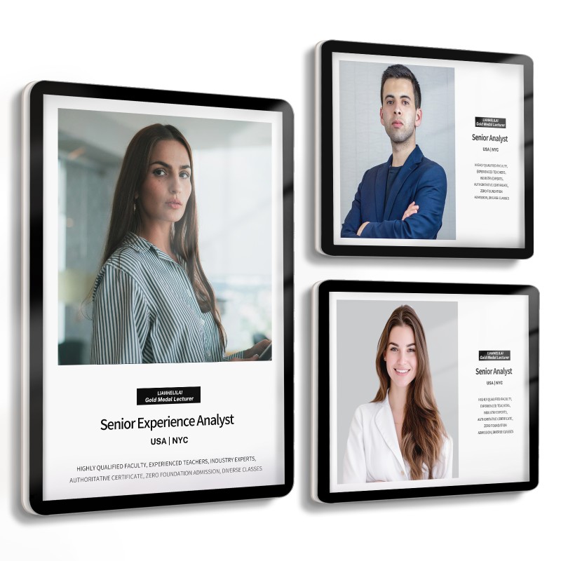 8.5x11 Wall Sign Holder Floating 3 Pack, Self-Adhesive Display - View #9